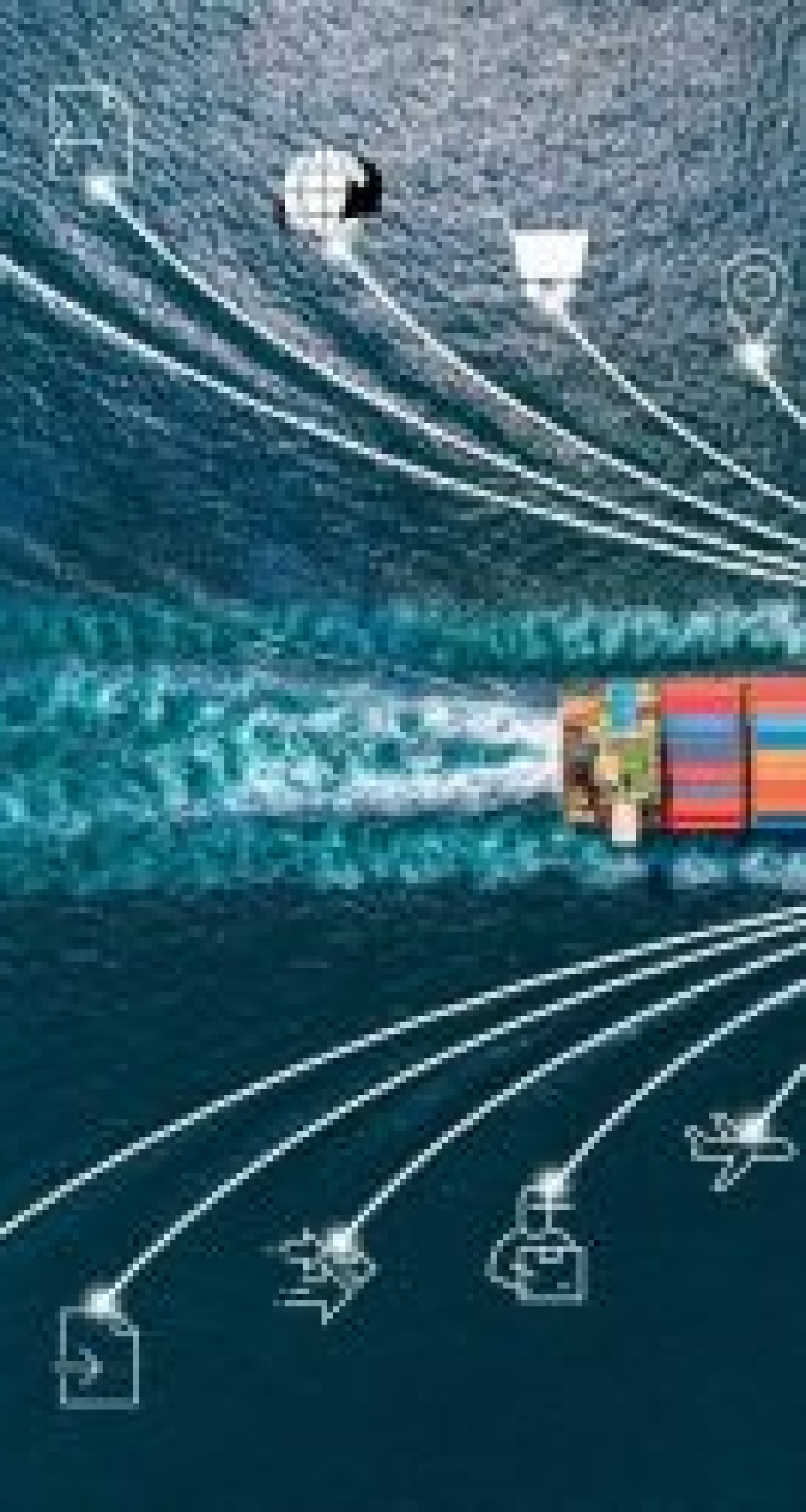 Webinar,Banner,,Aerial,Top,View,Of,Cargo,Ship,With,Contrail